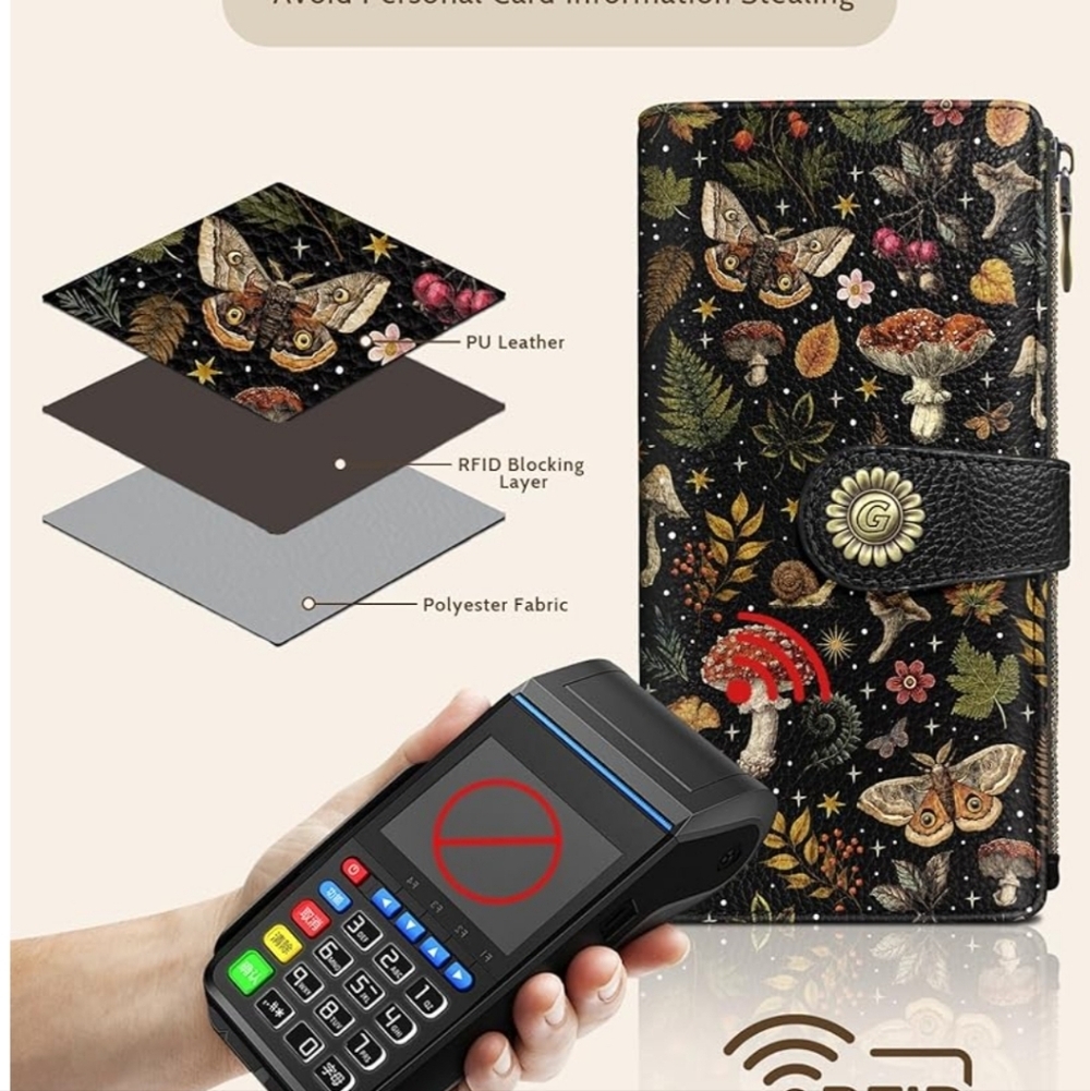Floral RFID Blocking Wallet Case